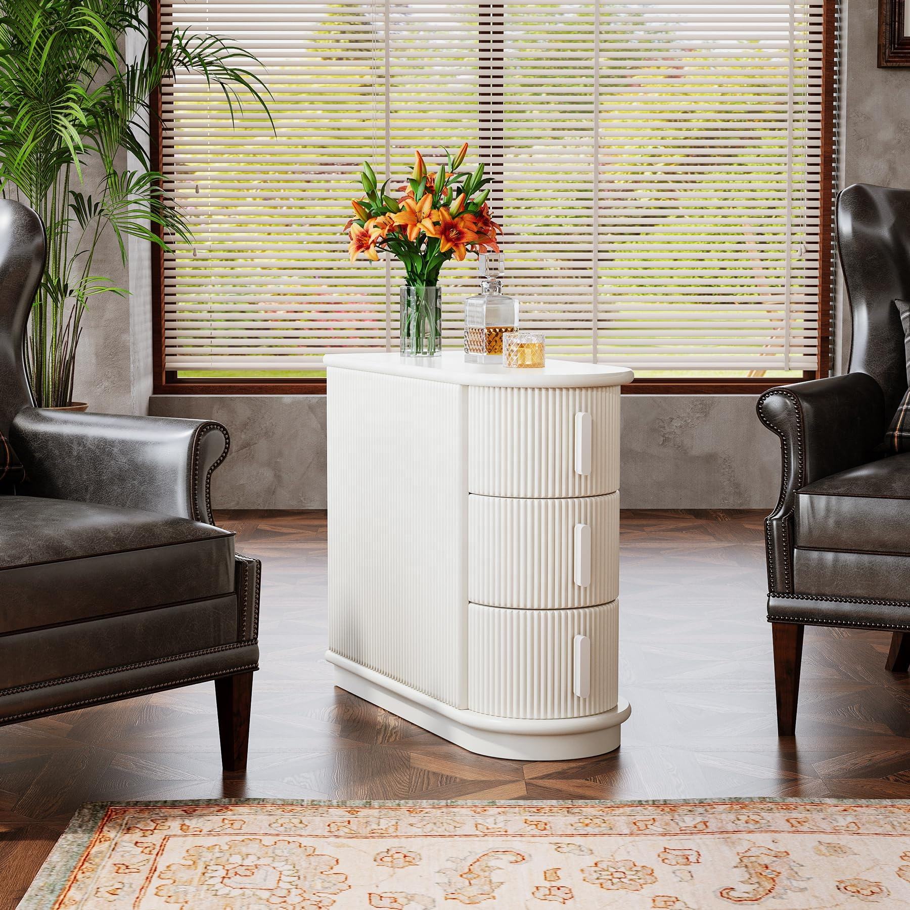 Pearl Fluted Nightstand