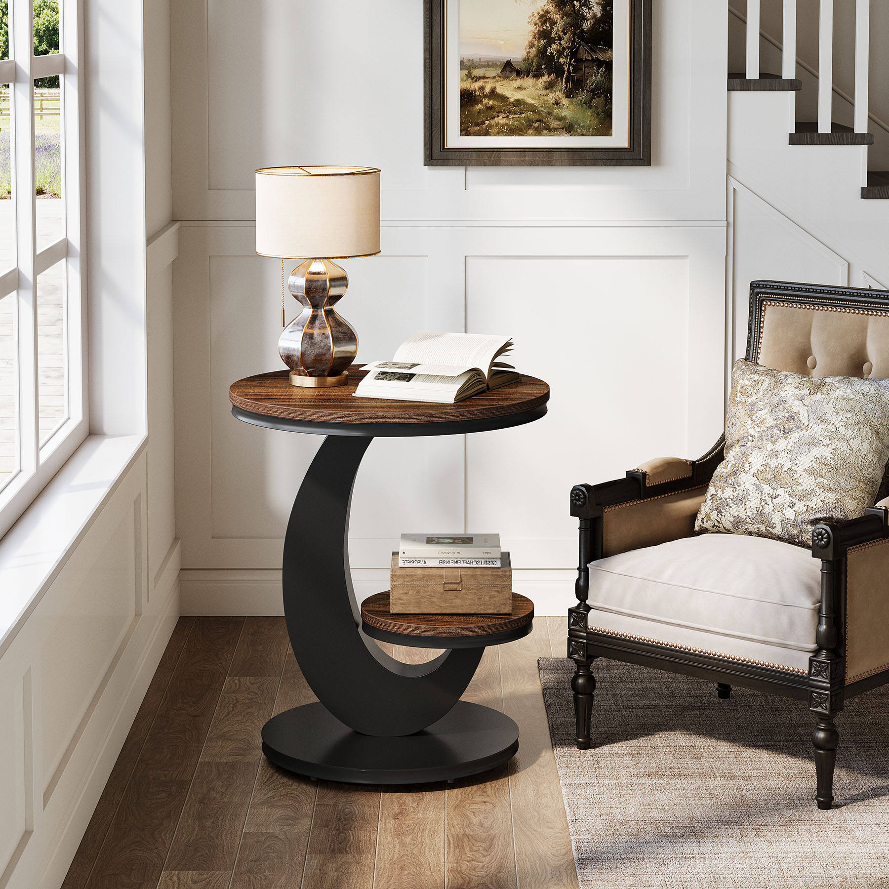 Arco Duo Round Side Table