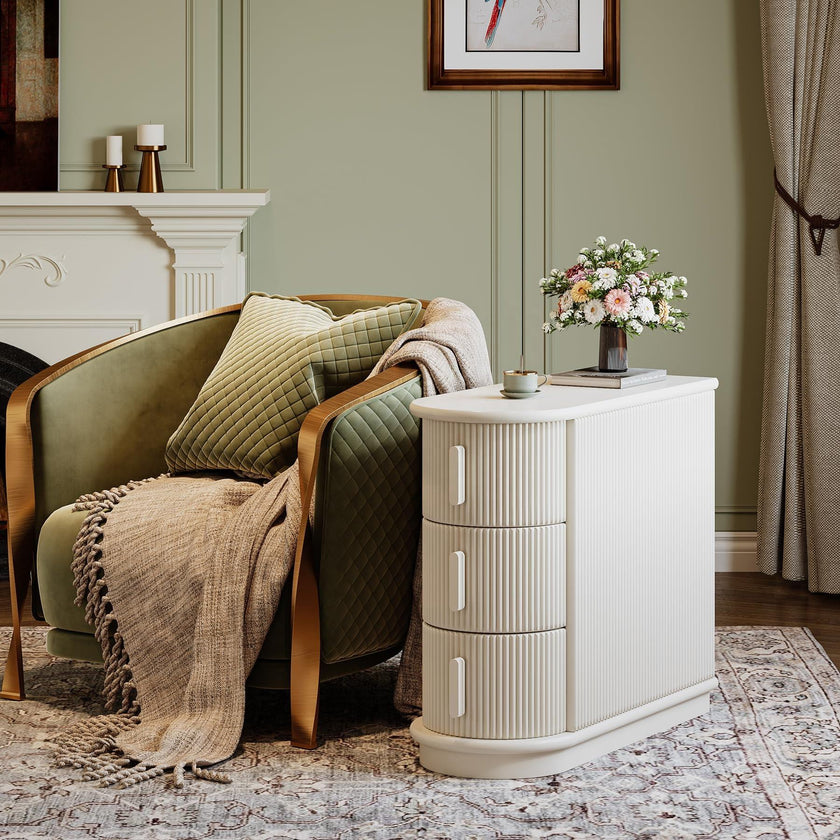 Pearl Fluted Nightstand